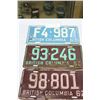 Image 1 : THREE VINTAGE LICENSE PLATES