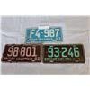 Image 2 : THREE VINTAGE LICENSE PLATES
