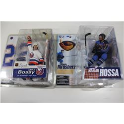 TWO NHL MCFARLANE FIGURES HOSSA AND BOSSY