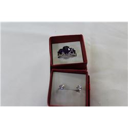 DINNER RING AND EARRINGS