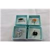 Image 1 : FOUR RINGS WITH VARIOUS PRECIOUS STONES