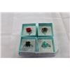 Image 1 : FOUR RINGS WITH VARIOUS PRECIOUS STONES