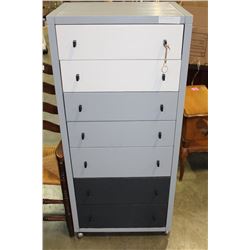 PAINTED 7 DRAWER HIGHBOY