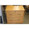 Image 1 : MAPLE 2 DRAWER FILING CABINET WITH KEY