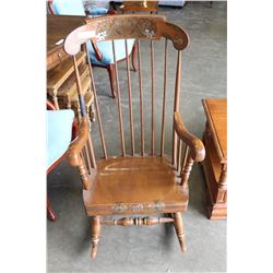 STENCILLED MAPLE ROCKER