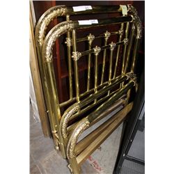 SINGLE SIZE BRASS HEADBOARD AND FOOTBOARD