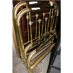 SINGLE SIZE BRASS HEADBOARD AND FOOTBOARD