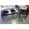 Image 1 : ESPRESSO FINISH GLASSTOP COFFEE AND ENDTABLE