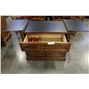 Image 2 : WALNUT SERVER WITH FLIP OUT HOT PAD SERVER