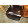 Image 1 : BROWN VINYL OTTOMAN
