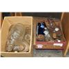 Image 1 : TWO BOXES OF VINTAGE GLASSWARE
