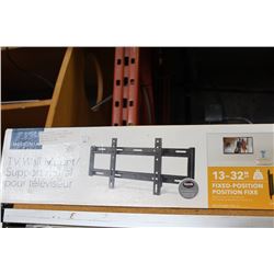 AS NEW 13-32" FIXED POSITION INSIGNIA TV WALL MOUNT, COMPLETE IN BOX