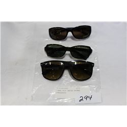 THREE PAIR LADIES RAYBAN SUNGLASSES