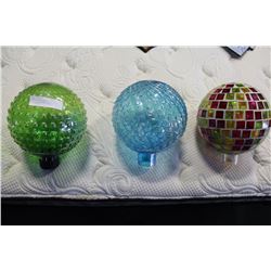 THREE GAZING BALLS