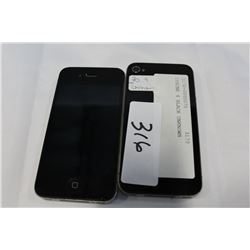 TWO IPHONE 4 BLACK UNKNOWN