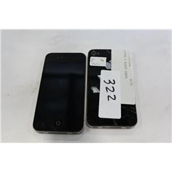 TWO IPHONE 4 BLACK CHATR