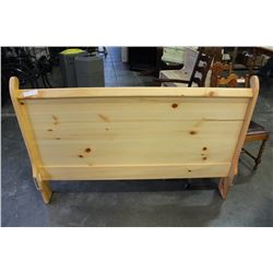 PINE SLEIGH BED QUEEN SIZE HEADBOARD