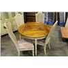 Image 1 : ROUND DINING TABLE WITH FOUR CHAIRS