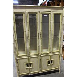 PAINTED OAK CHINA CABINET