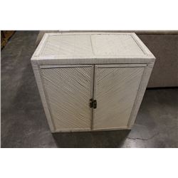 WICKER 2-DOOR CABINET