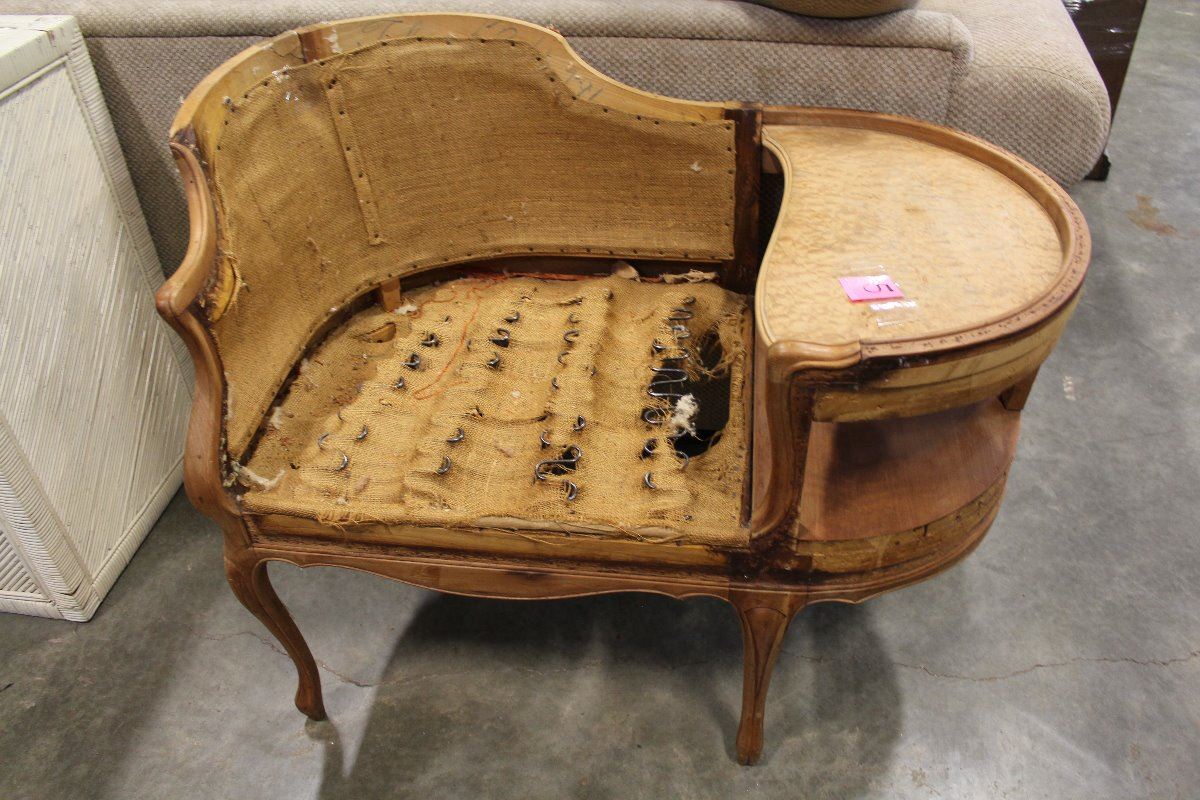 Vintage Telephone Bench Needs Upolstery
