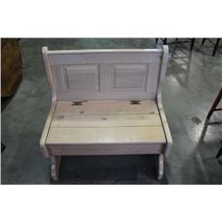 OAK BENCH WITH STORAGE