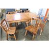 Image 1 : MAPLE DINING TABLE AND SIX CHAIRS TWO WITH ARMS
