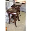 Image 1 : PAIR OF WOOD STOOLS