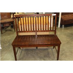 WALNUT 2-SEAT BENCH