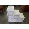 Image 1 : WHITE STORAGE CABINET WITH BINS
