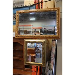 TWO DECORATIVE WALL MIRRORS