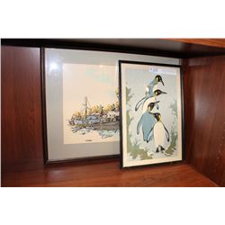 STANLEY PARK PENQUINS BY DENKMAN AND FISHING BOAT SCENE BY DENKMAN