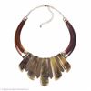 Image 1 : Runway Butterscotch and GoldTone Bib Necklace