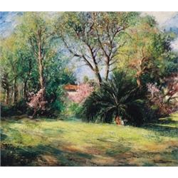 Ricardo Magni, 1902-c.1952 Italian/American, Afternoon Tea, Oil on canvas, Signed and dated...