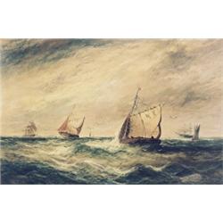 Edwin Hayes R.H.A., R.I., R.O.I., 1819-1904 Irish, Shipping in a Stiff Breeze, Oil on canvas<b...
