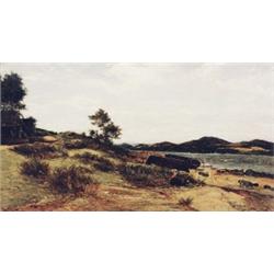 Alexander Fraser Jnr., R.S.A., 1828-1899 Scottish, A West Highland Sea Loch, Oil on canvas, ...
