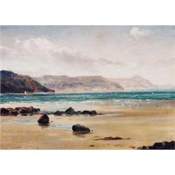 Robert Fowler R.I., 1853-1926 British, Seascape, Oil on canvas, Signed, 16 by 22in., 40.6...