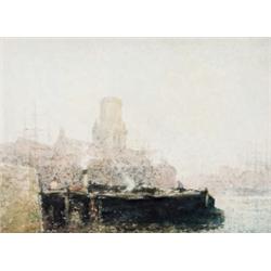 Hector Caffieri R.B.A., R.I., R.O.I., 1847-1932 British, The Old Port, Chatillon, Watercolour<...