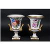Image 1 : Pair Porcelain Floral-Decorated Urns