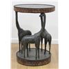 Image 2 : Side Table with Carved Full Figure Giraffes