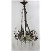 Image 1 : Victorian Brass & Ceramic 9-Light Chandelier