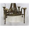 Image 2 : Empire Style Gilt Brass 5-Light Chandelier