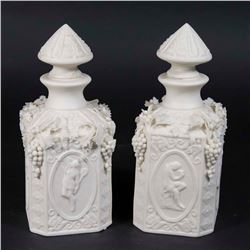 Pair Bennington Parian Bottles