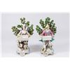 Image 1 : Pair 19th C. Chelsea Porcelain Figural Salt Dishes