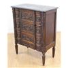 Image 1 : Belgian Carved Walnut Black Marble Top Commode
