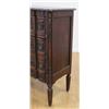 Image 3 : Belgian Carved Walnut Black Marble Top Commode