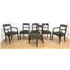 Image 1 : Set 6 Regency Style Brass Inlaid Mahogany Chairs