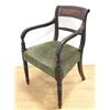 Image 2 : Set 6 Regency Style Brass Inlaid Mahogany Chairs