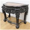 Image 2 : 19th C. Chinese Marble Top Teakwood Console Table