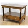 Image 1 : Baker Parcel-Gilt Walnut Night Table